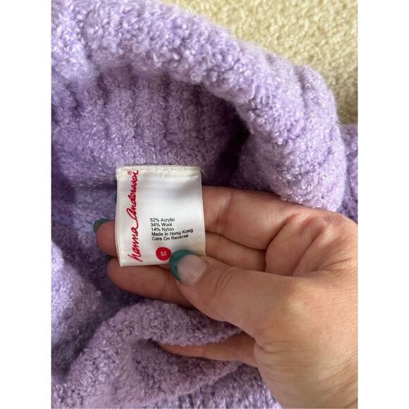 Hanna Andersson Wool Blend Turtleneck Sweater Purple Sz M - Picture 4 of 7